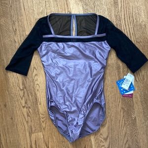 NWT Adult Medium Mesh Sleeve Leotard